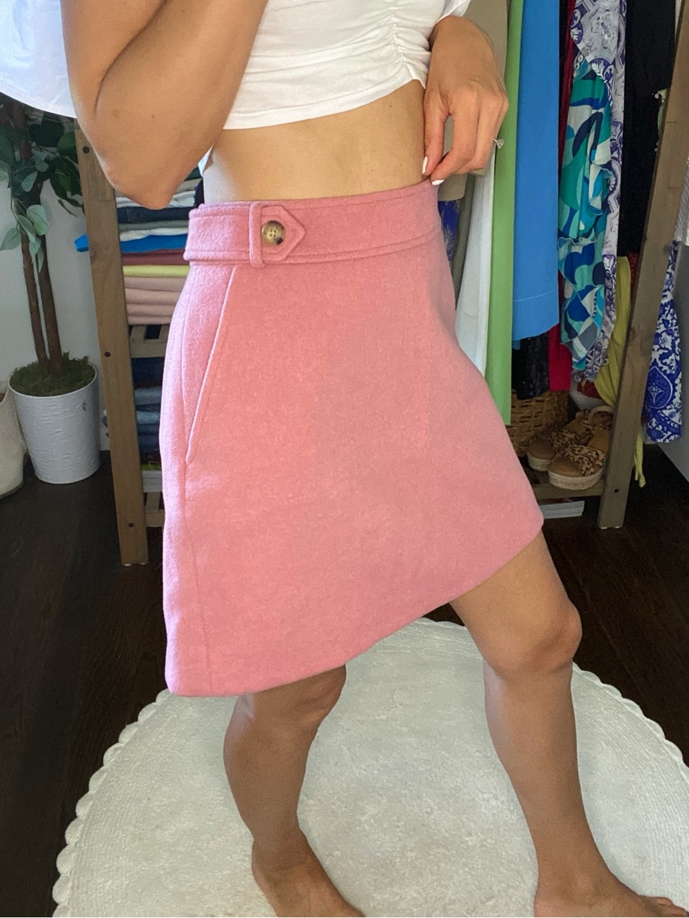 LOFT Mauve Wool Blend Mini Skirt! 🌸 - Picture 3 of 16